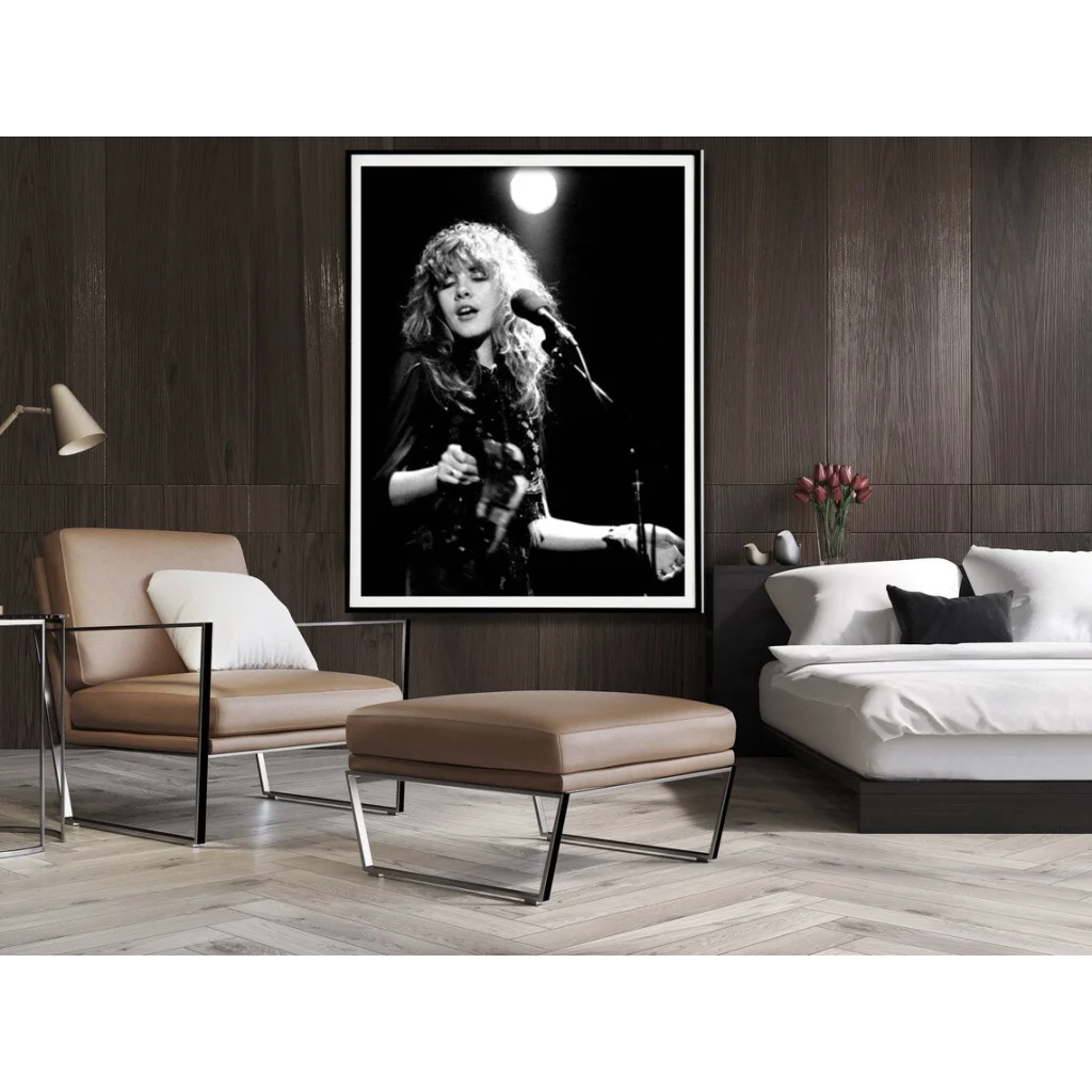 Wall Art Young Stevie Nicks in Concert Poster 30x40CM Black