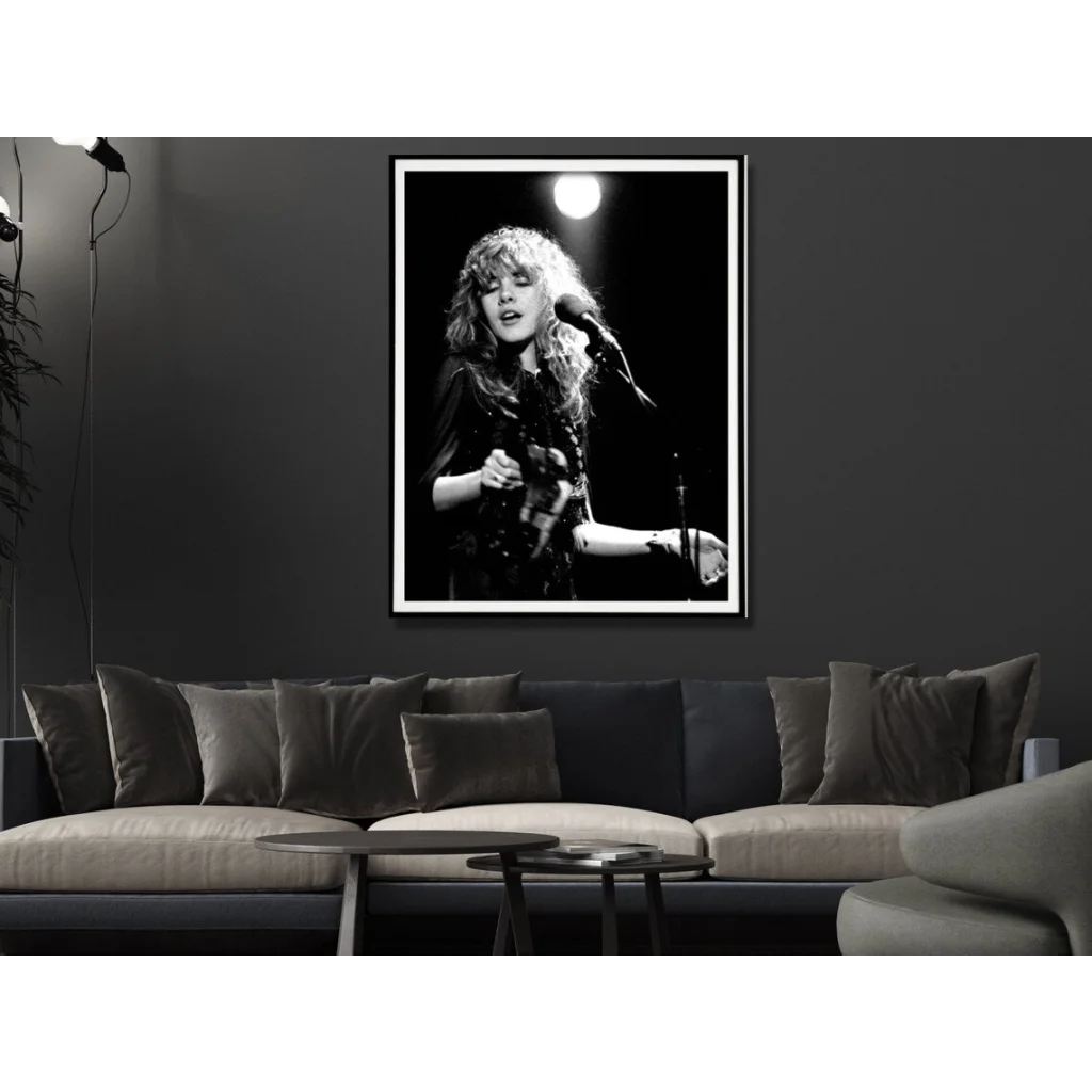 Wall Art Young Stevie Nicks in Concert Poster 30x40CM Black