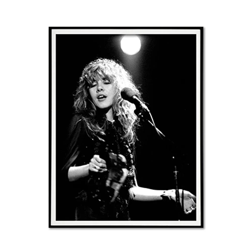 Wall Art Young Stevie Nicks in Concert Poster 30x40CM Black