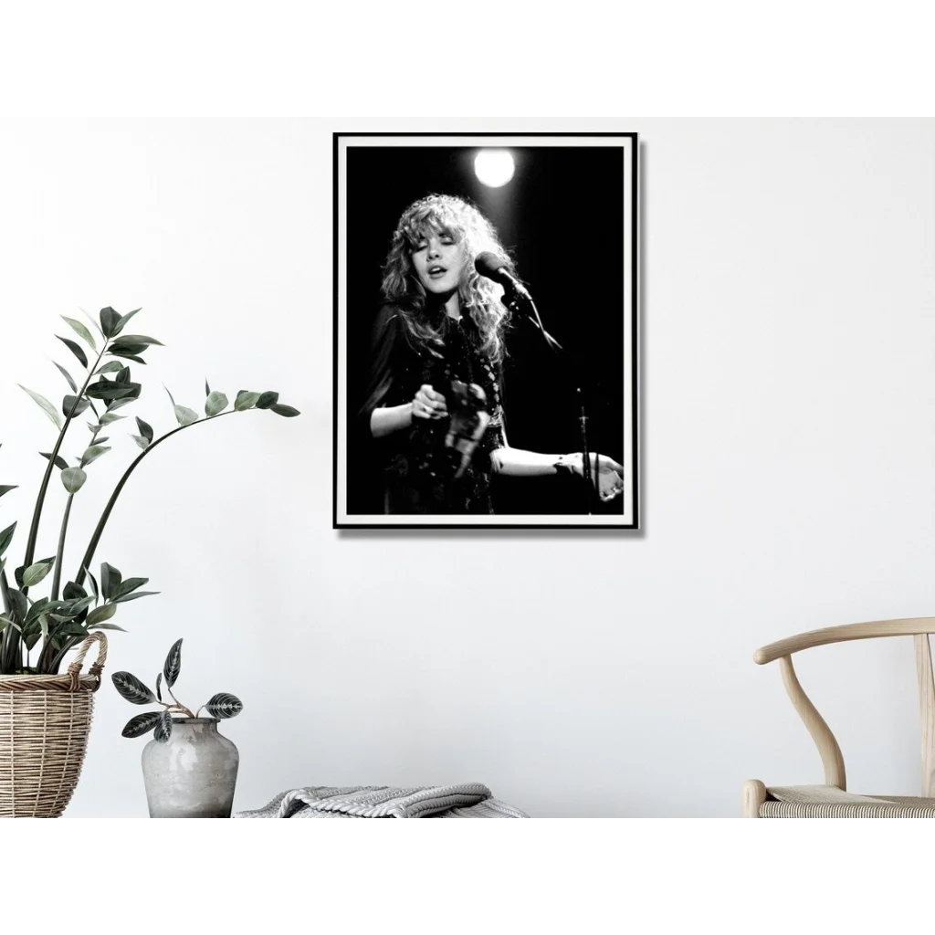Wall Art Young Stevie Nicks in Concert Poster 30x40CM Black