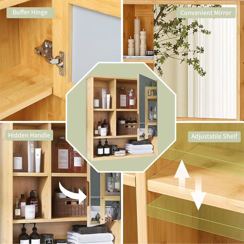 Wall Cabinet Bathroom Mirror Storage Medicine 55 5cm furniture