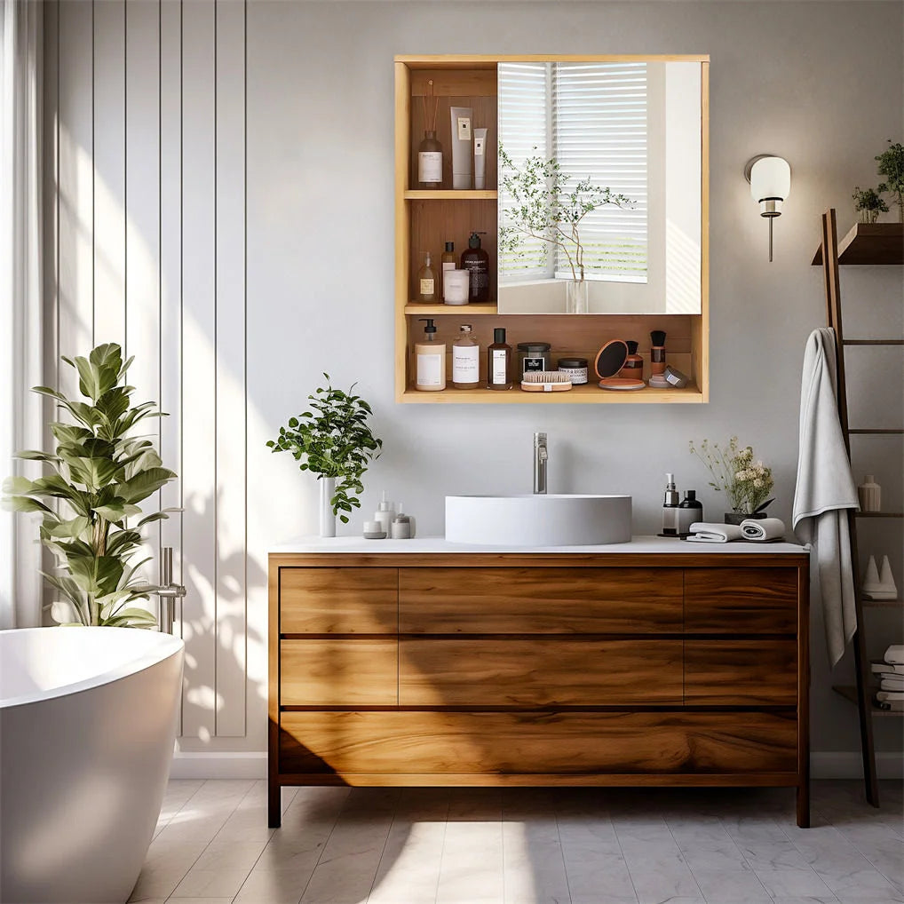 Wall Cabinet Bathroom Mirror Storage Medicine 55 5cm