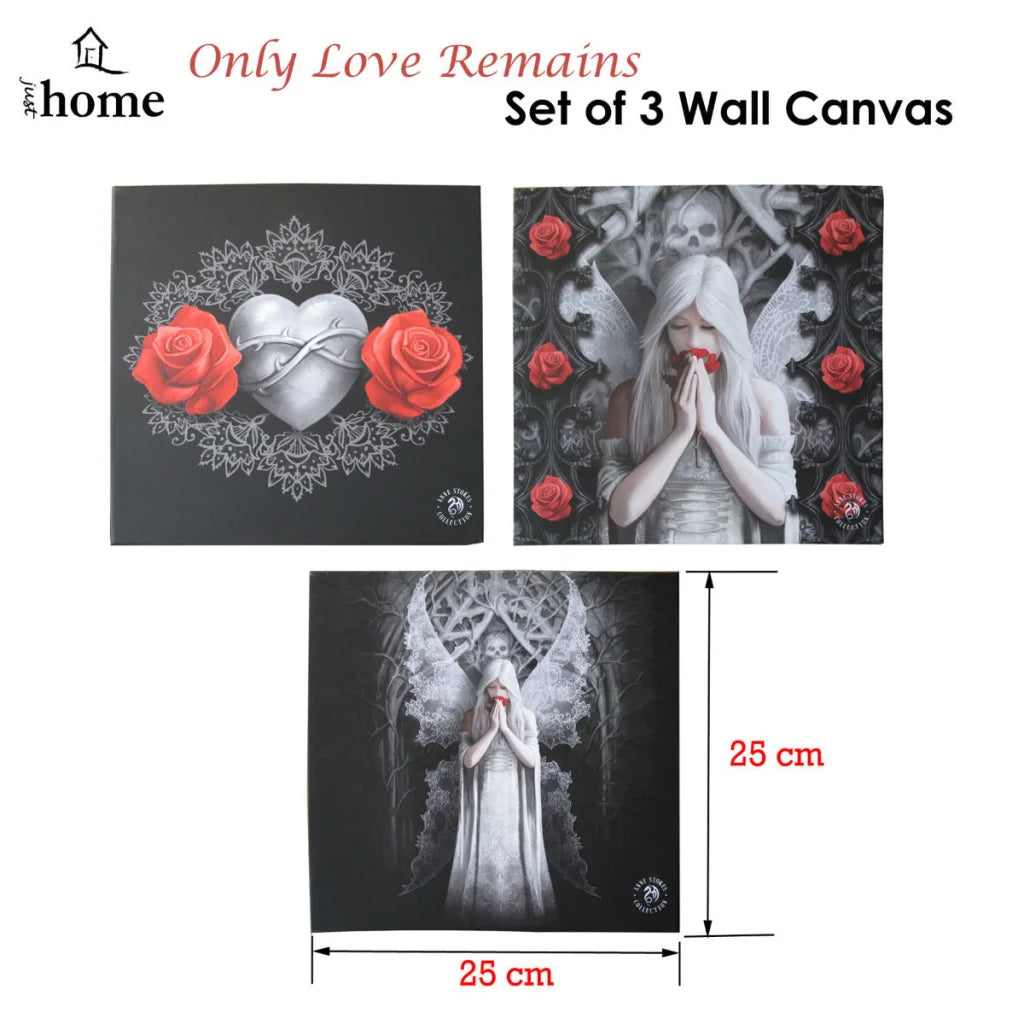 Wall Canvas Set of 3 Anne Stokes Only Love Remains