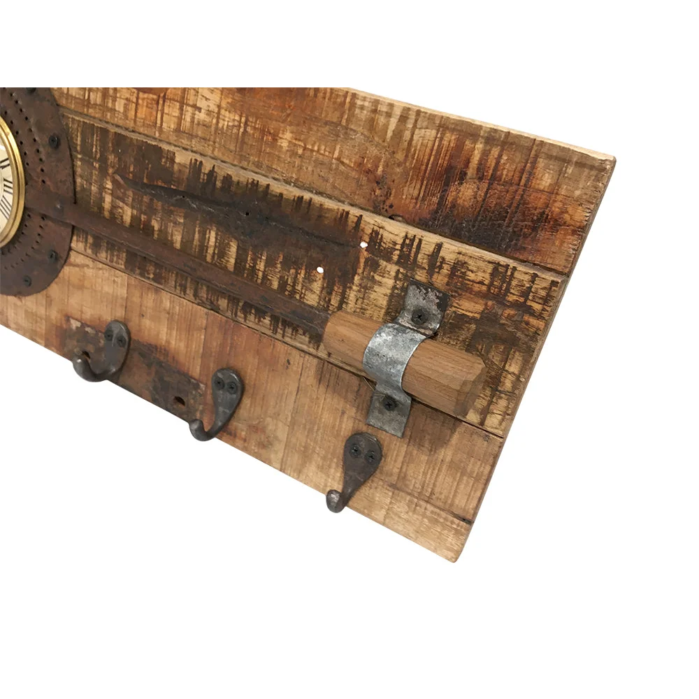 Wall Clock - Frying Pan on Recycled Wood - Appliances