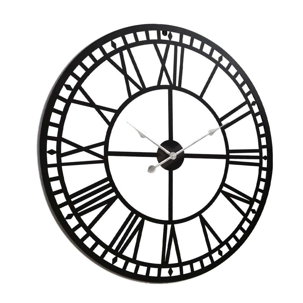 Metal 3d 80cm wall clock for household use