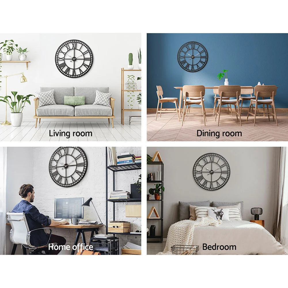 Wall Clock Large Modern Vintage Retro Handmade Metal Clocks