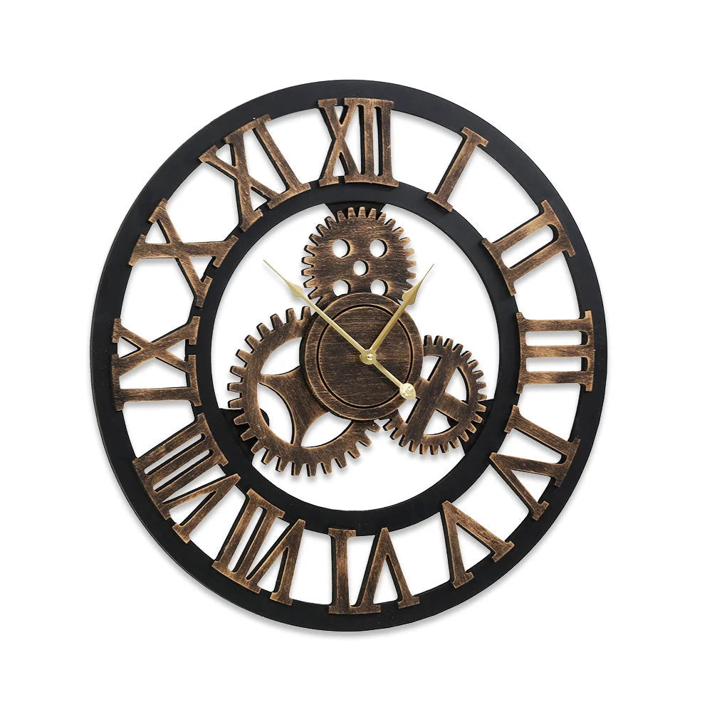 Wall Clock Large Modern Vintage Retro Metal Clocks 80CM