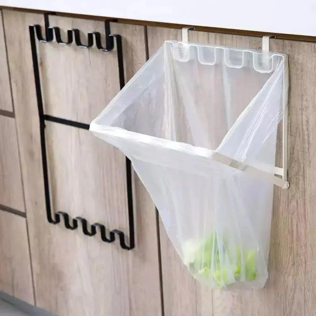 Wall Hanging Garbage Bag Shelf Hook Kitchen Storage Plastic