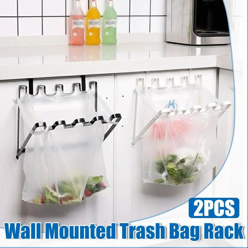 Wall Hanging Garbage Bag Shelf Hook Kitchen Storage Plastic