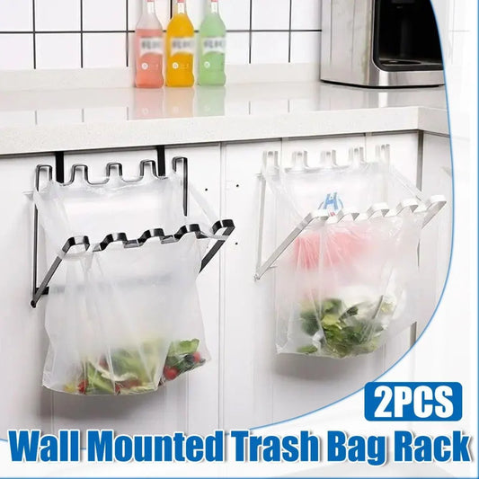 Wall Hanging Garbage Bag Shelf Hook Kitchen Storage Plastic