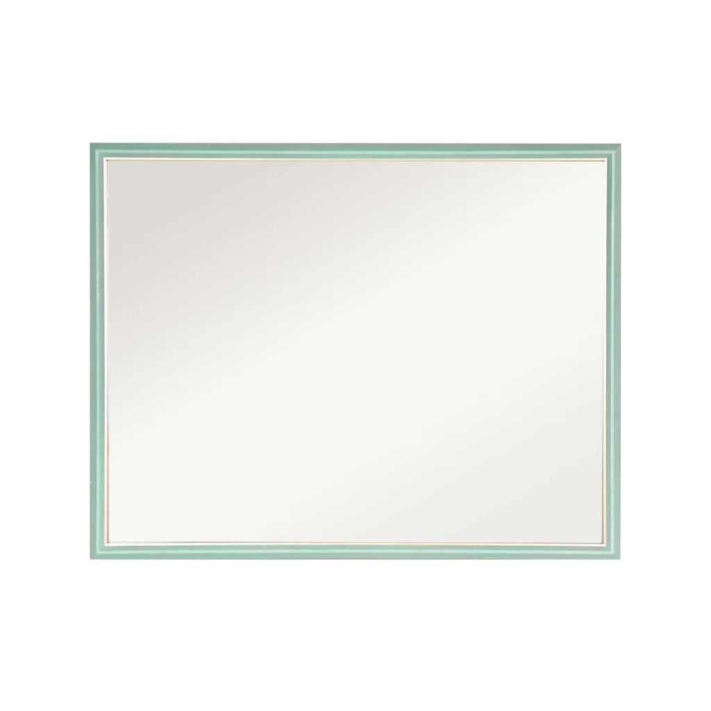 Wall Mirror Rectangular Frame Bathroom 70x90cm Turquoise