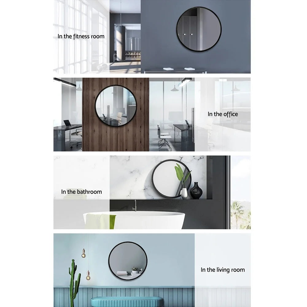 Wall Mirror Round 50cm Makeup Bathroom Frameless - Bathroom