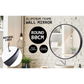 Wall Mirror Round Aluminum Frame 80cm BLACK (Set of 2)
