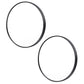 Wall Mirror Round Aluminum Frame 80cm BLACK (Set of 2)