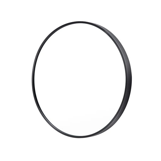 Wall Mirror Round Aluminum Frame Makeup Decor Bathroom