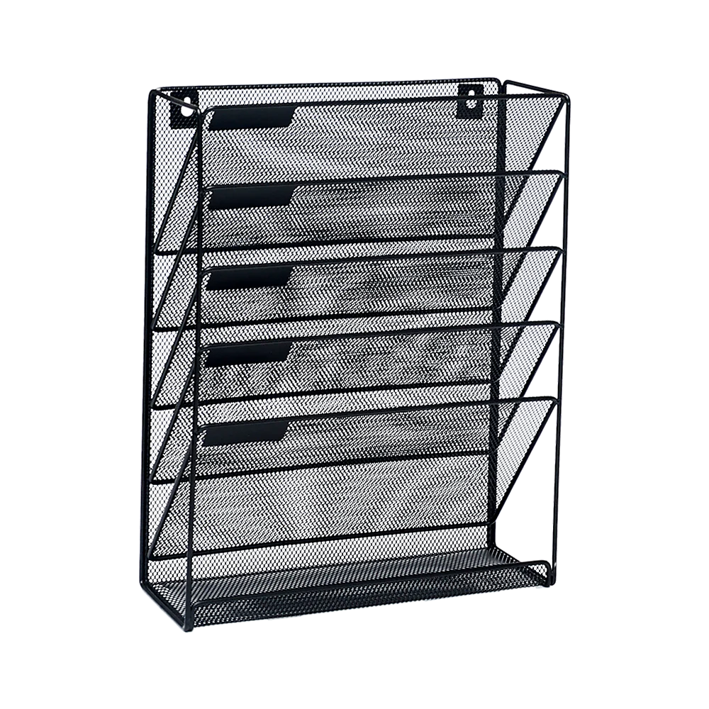 Wall Mount Hanging File Sorter Organizer - 6 Pocket Folder