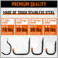 Wall Mount Hooks Set Heavy Duty 12Pc Steel Garage Storage