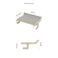 Wall-Mounted Cat Hammock Bed – Wooden Frame Comfortable