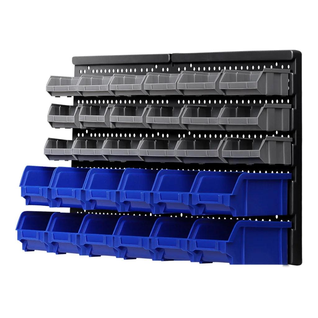 Wall-Mounted Rack Storage Organizer 30 Bin - Tools