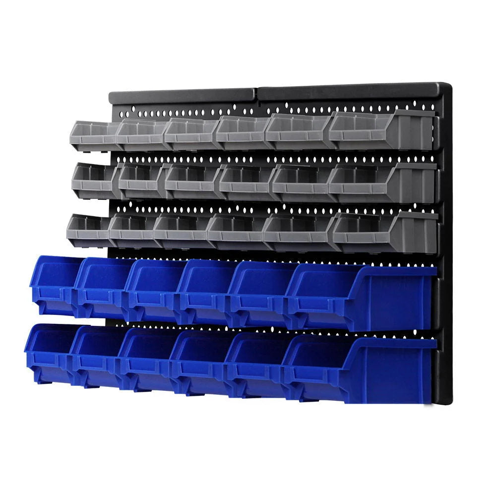 Wall-Mounted Rack Storage Organizer 30 Bin - Tools