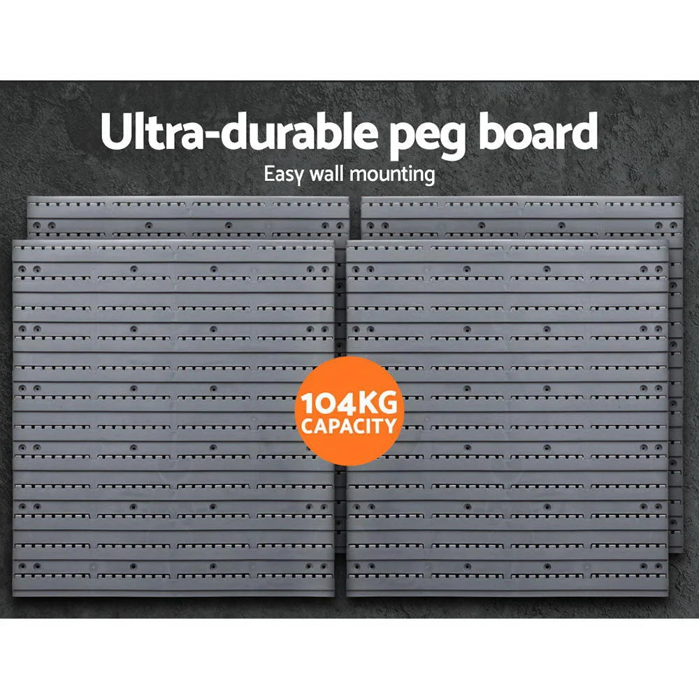 Wall-Mounted Storage Bin Rack 88 Parts Tool Garage Shelving