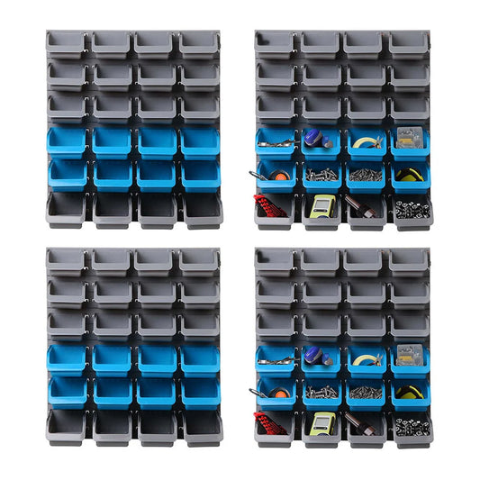 Wall-Mounted Storage Bin Rack 96 Storage Tool Parts Garage