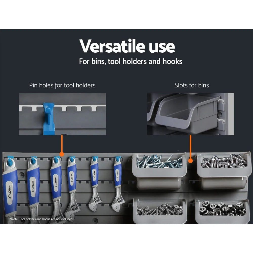 Wall-Mounted Storage Bin Rack 96 Storage Tool Parts Garage