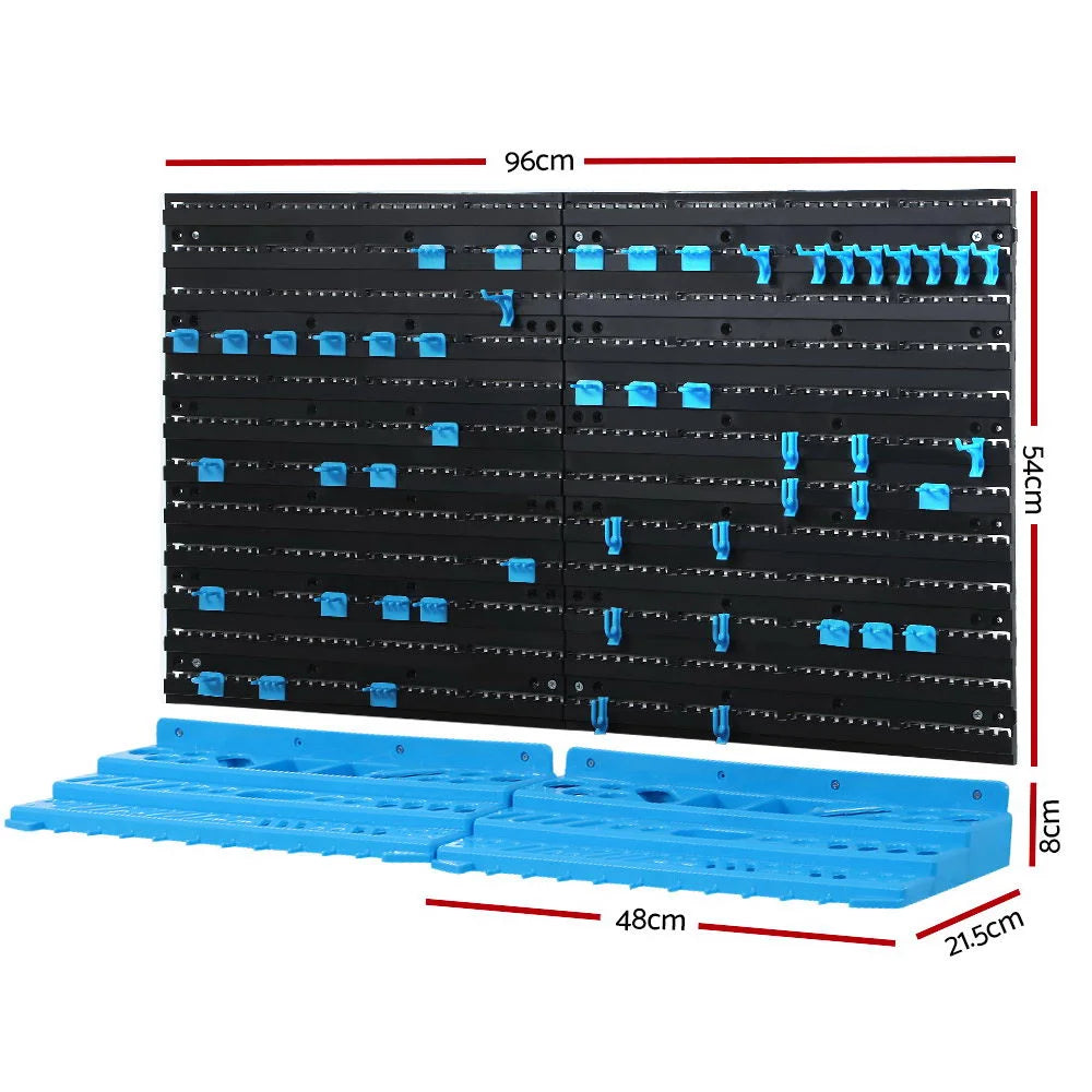 Wall Mounted Storage Bin Rack Tools Organiser Peg Board