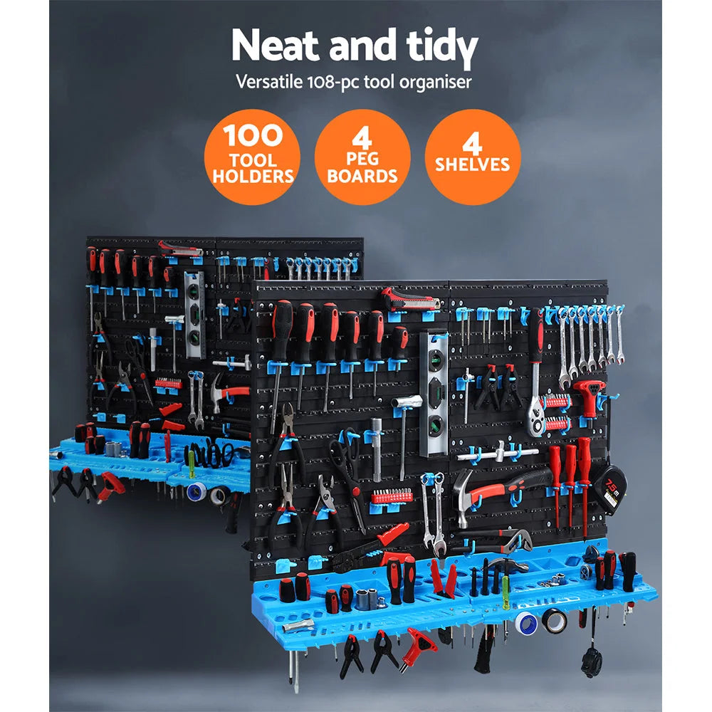 Wall Mounted Storage Bin Rack Tools