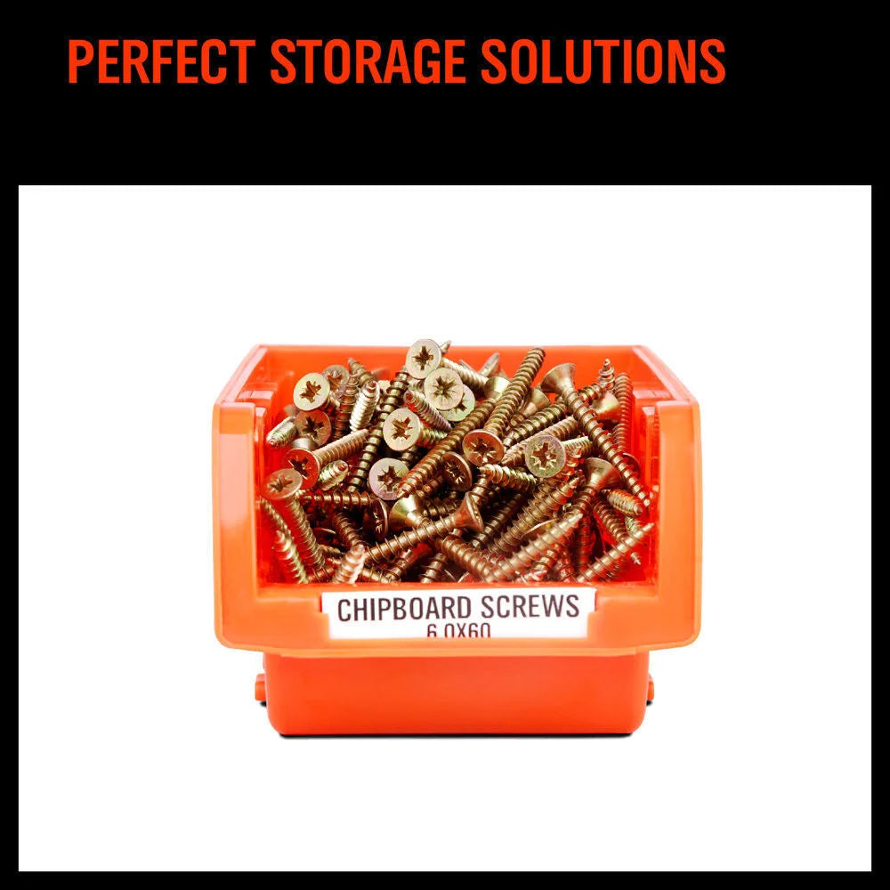 Wall Mounted Storage Bins Set 8 PC Rack Nuts Bolts