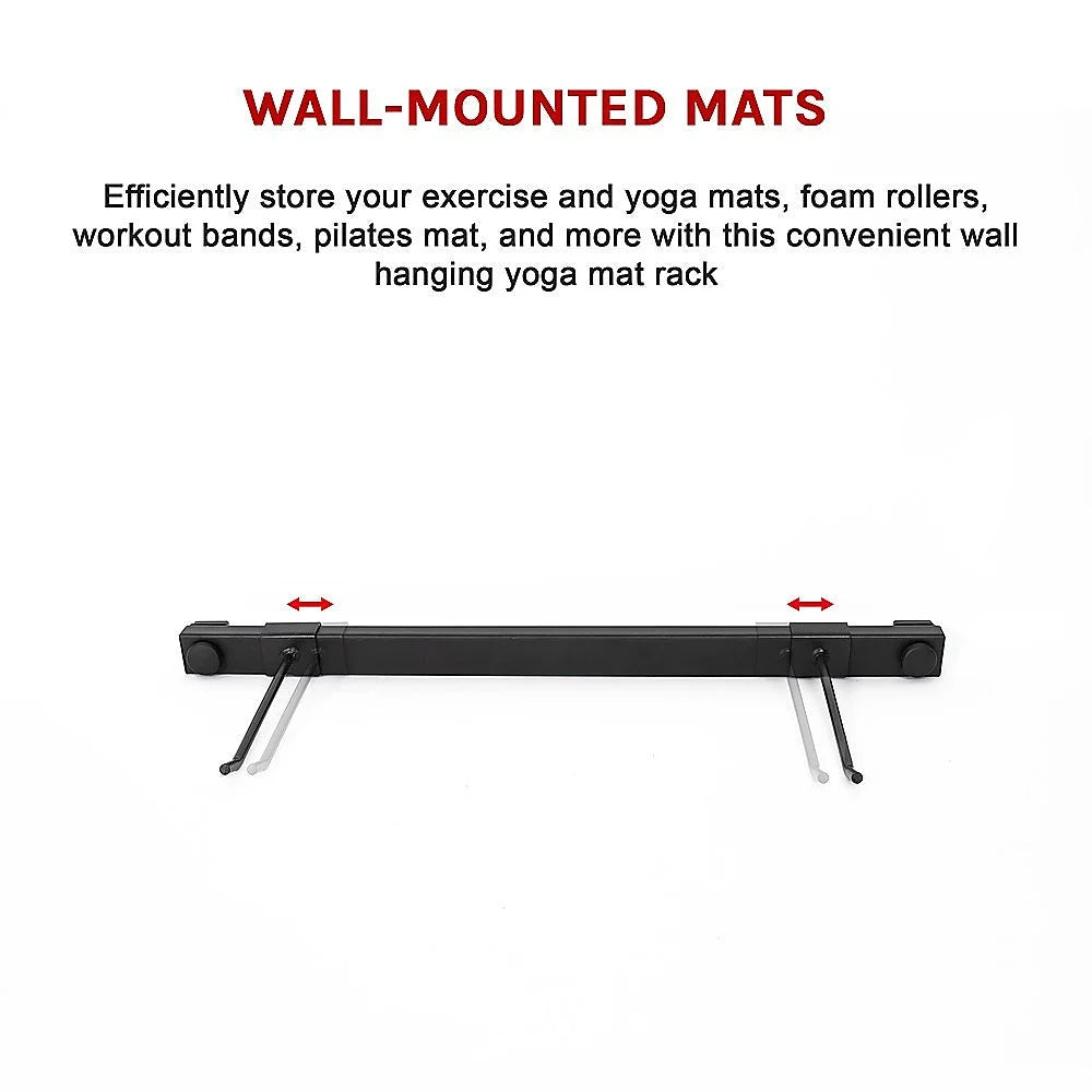 Wall-Mounted Yoga Mat & Gymnastics Equipment Storage Rack