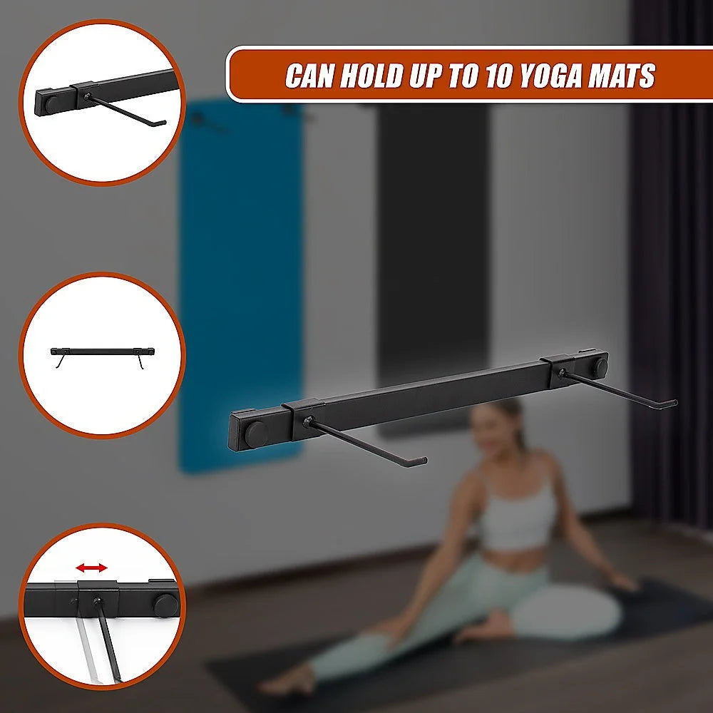 Wall-Mounted Yoga Mat & Gymnastics Equipment Storage Rack