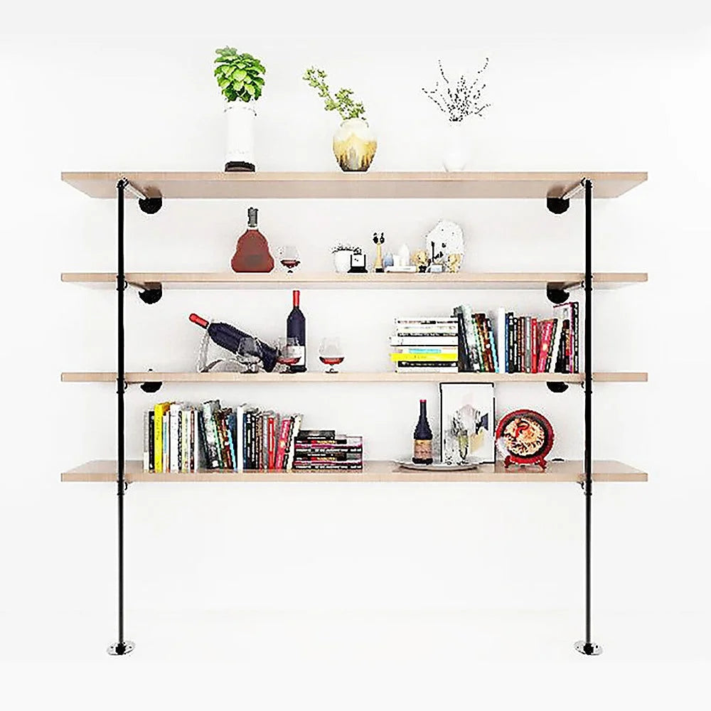 Wall Shelves Display Bookshelf Industrial DIY Pipe Shelf