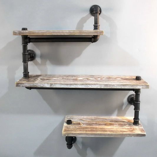 Wall Shelves Display Rustic Industrial Pipe Bookshelf DIY