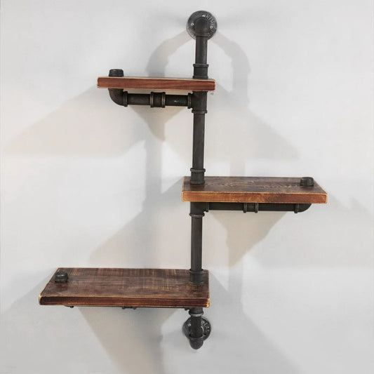 Wall Shelves Display Rustic Industrial Pipe Bookshelf