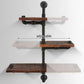 Wall Shelves Display Rustic Industrial Pipe Bookshelf