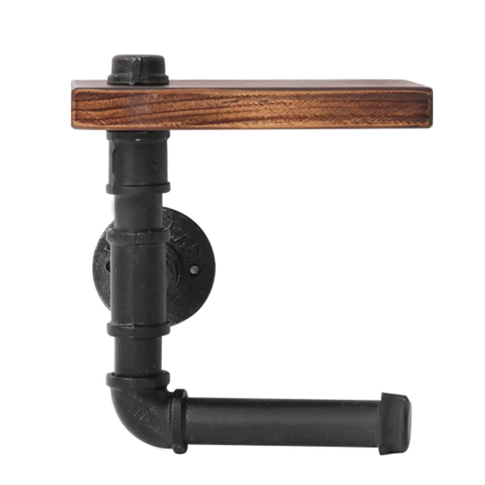 Wall Shelves Paper Holder Industrial Pipe Shelf DIY Vintage