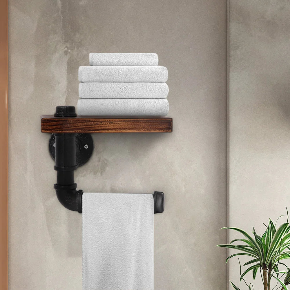 Wall Shelves Paper Holder Industrial Pipe Shelf DIY Vintage