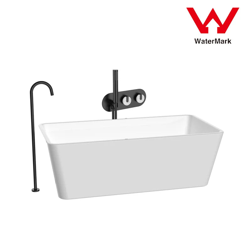 Wall Taps 2021 Marble Stone Handle Matte Black 1/4 Turn