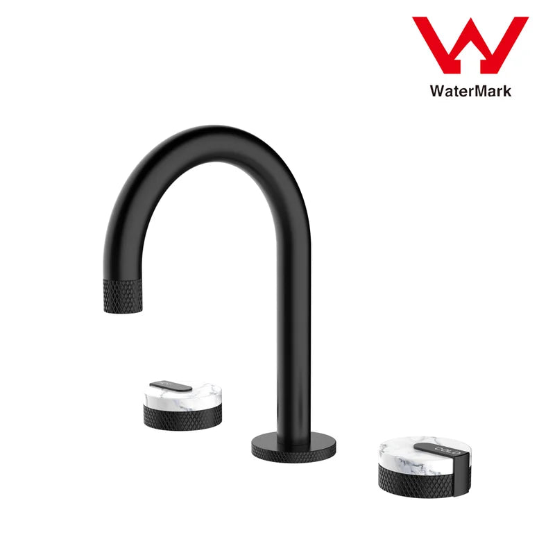 Wall Taps 2021 Marble Stone Handle Matte Black 1/4 Turn