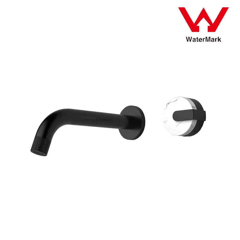 Wall Taps 2021 Marble Stone Handle Matte Black 1/4 Turn