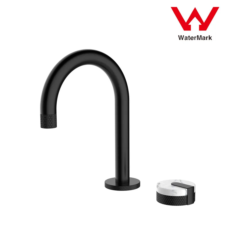 Wall Taps 2021 Marble Stone Handle Matte Black 1/4 Turn