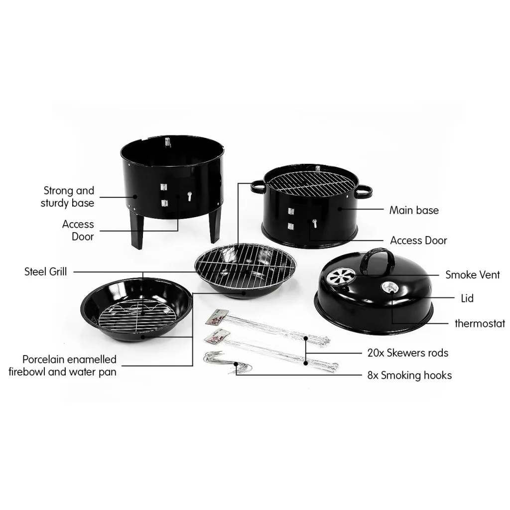 Wallaroo 3-in-1 Charcoal BBQ Smoker - Home & Garden > BBQ >