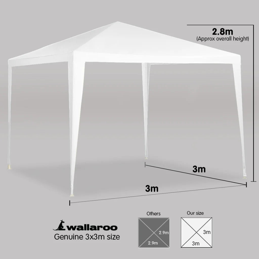 Wallaroo 3x3m Outdoor Party Wedding Event Gazebo Tent