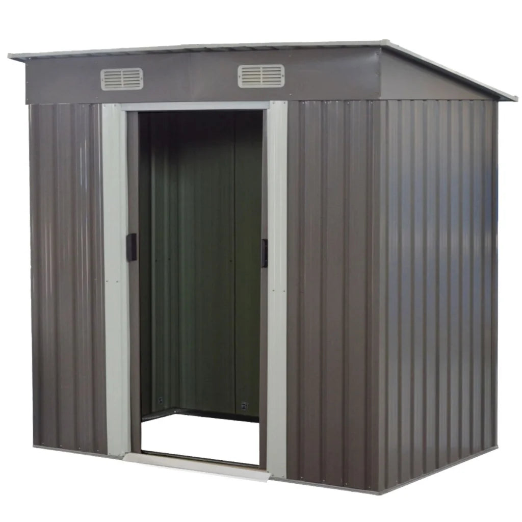 Wallaroo 4ft x 8ft Garden Shed with Base Flat Roof Outdoor