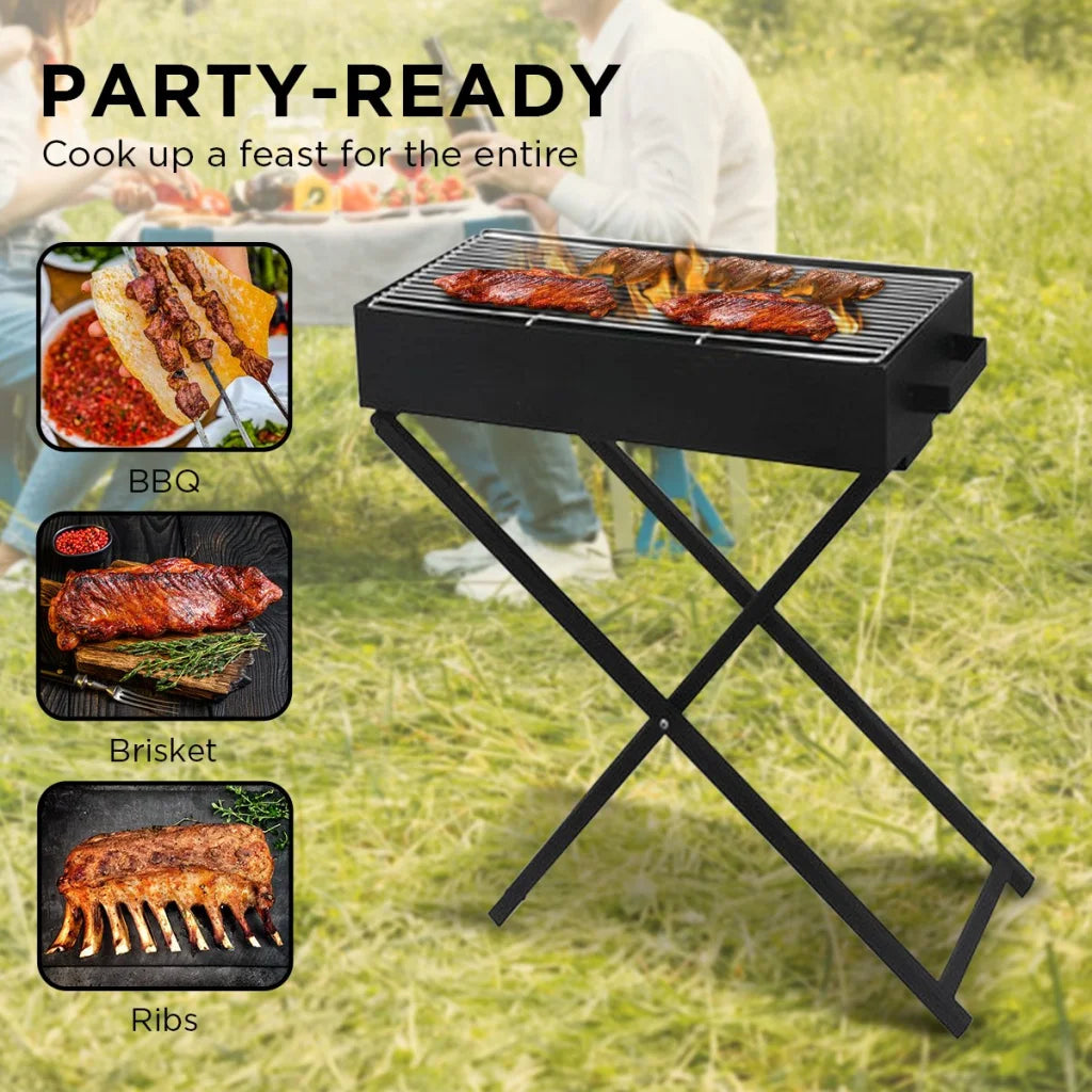 Wallaroo Charcoal BBQ Grill - Adjustable Height - Home &