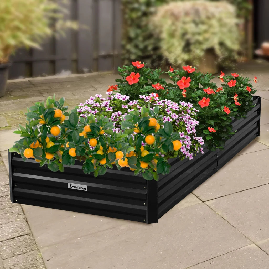 Wallaroo Garden Bed 210 x 90 x 30cm Galvanized Steel