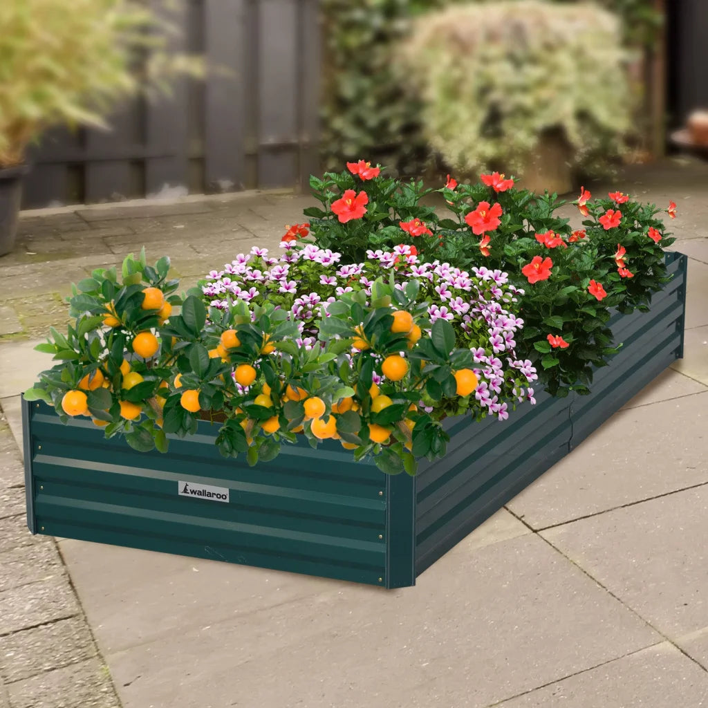 Wallaroo Garden Bed 210 x 90 x 30cm Galvanized Steel