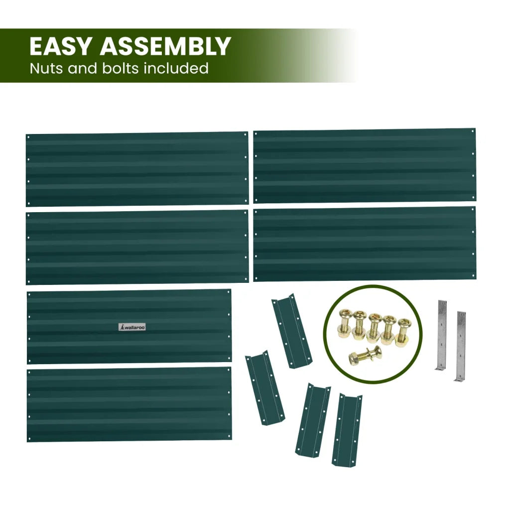 Wallaroo Garden Bed 210 x 90 x 30cm Galvanized Steel