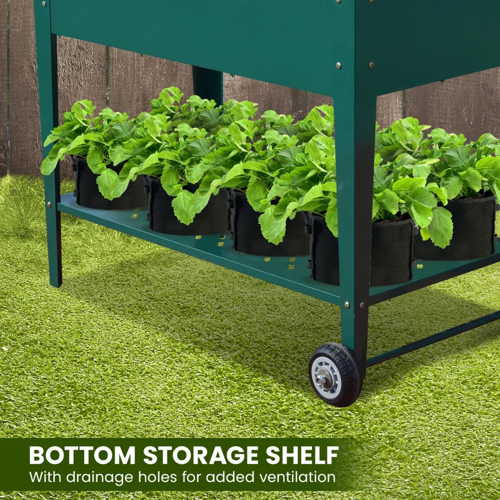 Wallaroo Garden Bed Cart Raised Planter Box 108.5 x 50.5 x